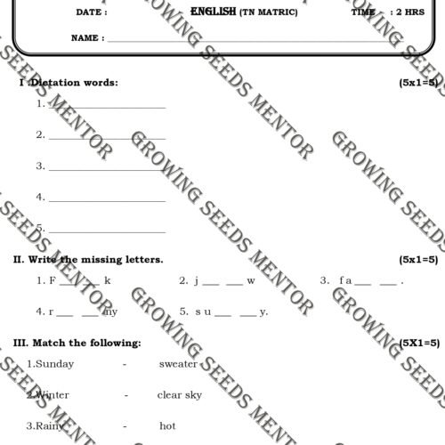 English II Mid Term Class 3
